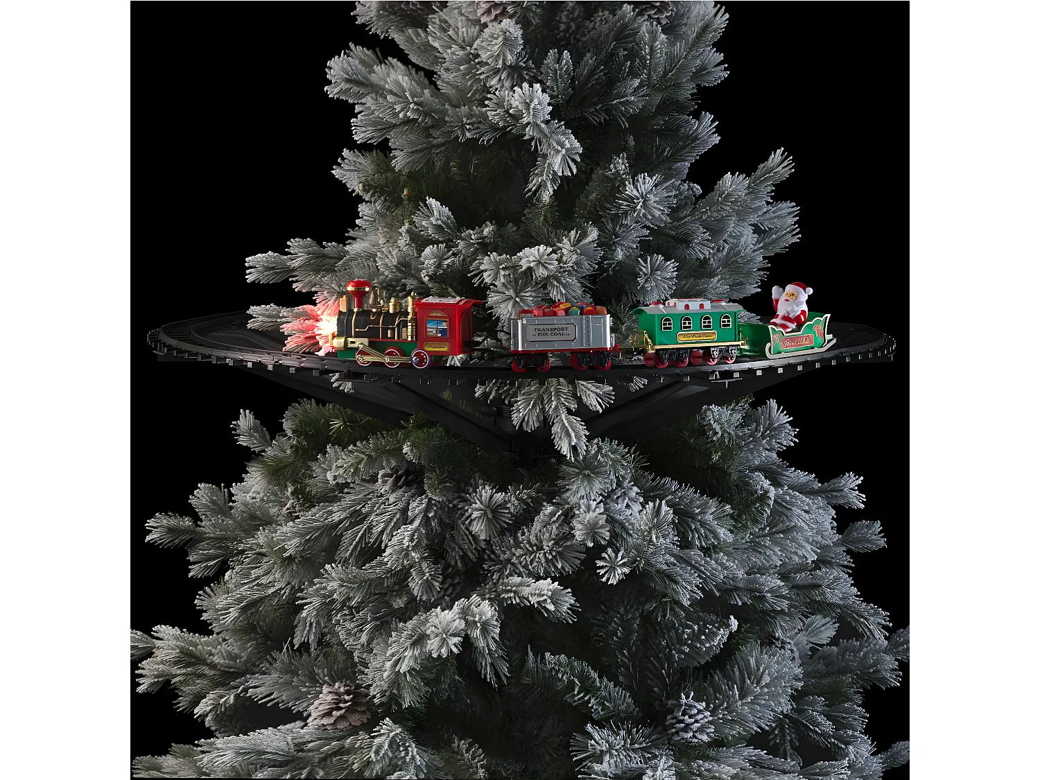 Train de Noël Électrique "23 Pièces" 87cm Multicolore