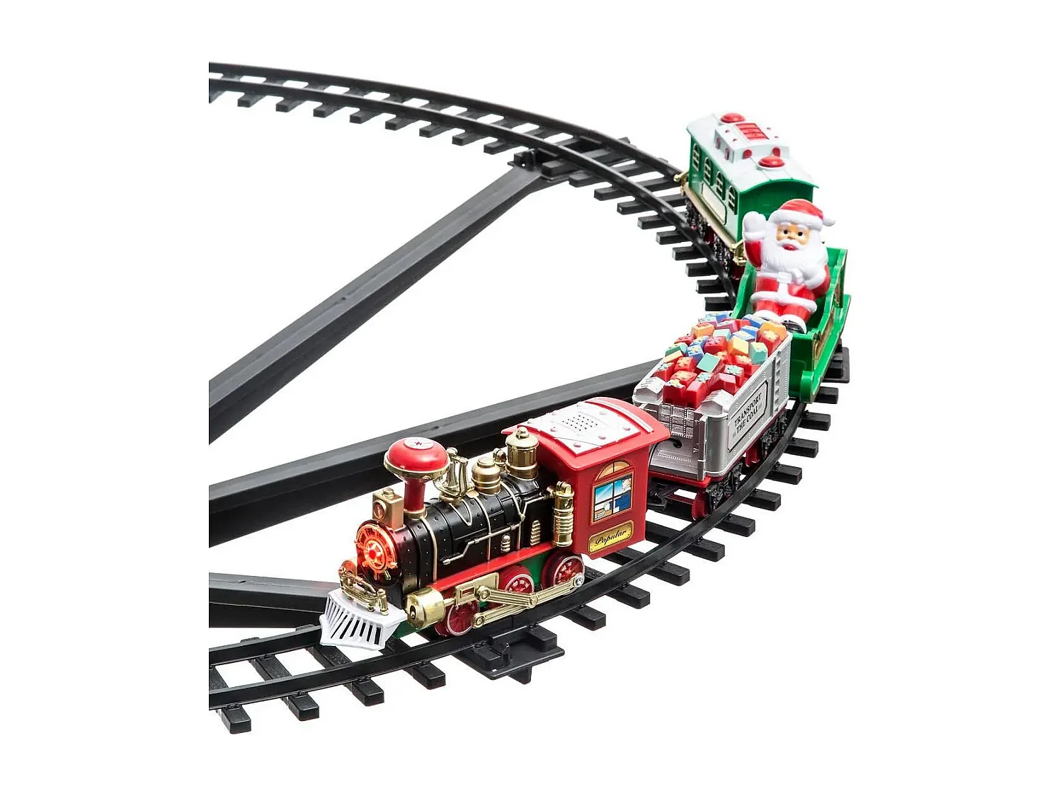 Train de Noël Électrique "23 Pièces" 87cm Multicolore