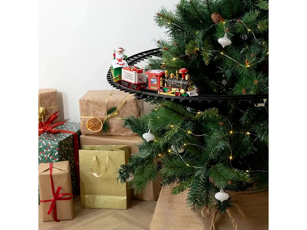 Train de Noël Électrique "23 Pièces" 87cm Multicolore