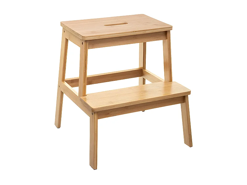 Marchepied en Bambou "2 Marches" 43cm Naturel