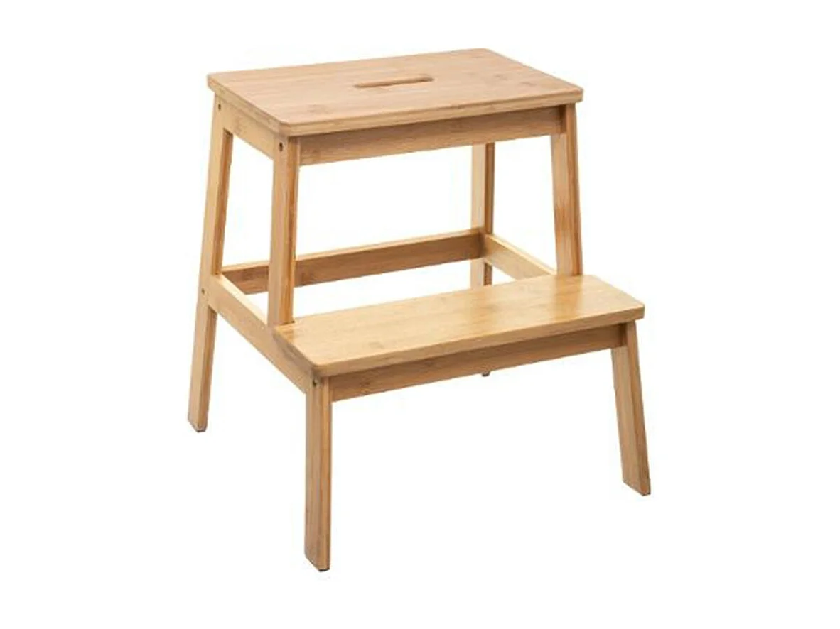 Marchepied en Bambou "2 Marches" 43cm Naturel