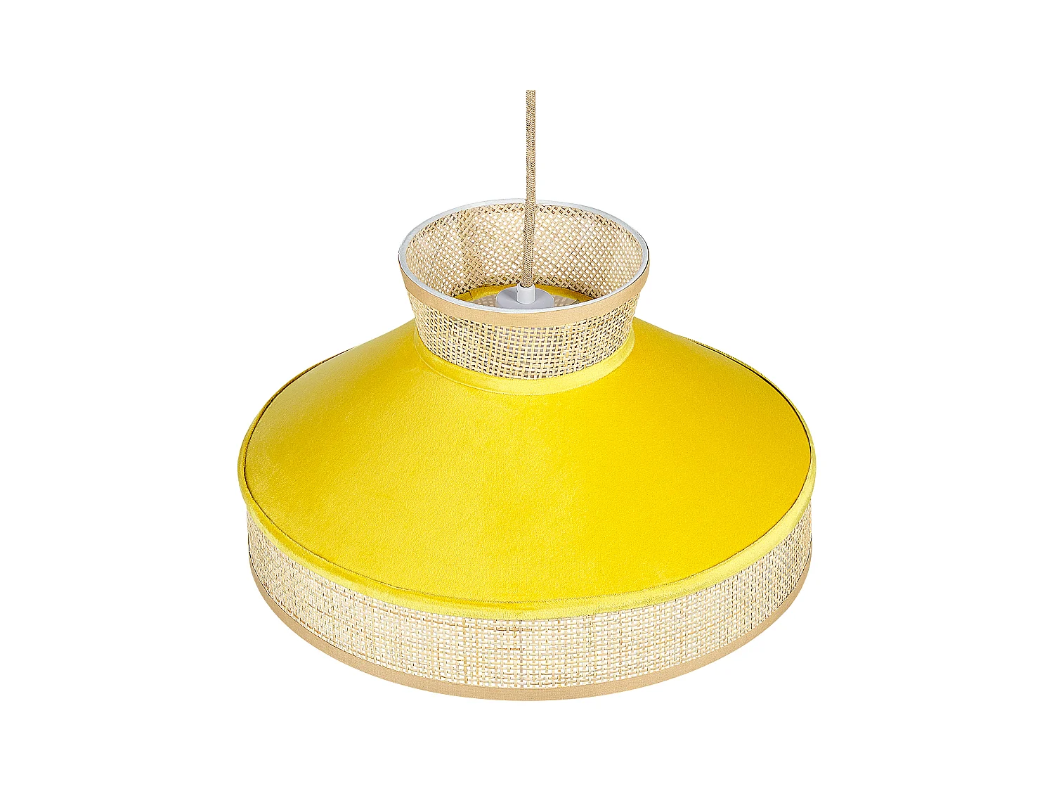 Hanglamp BATALI Rotan Mosterdgeel