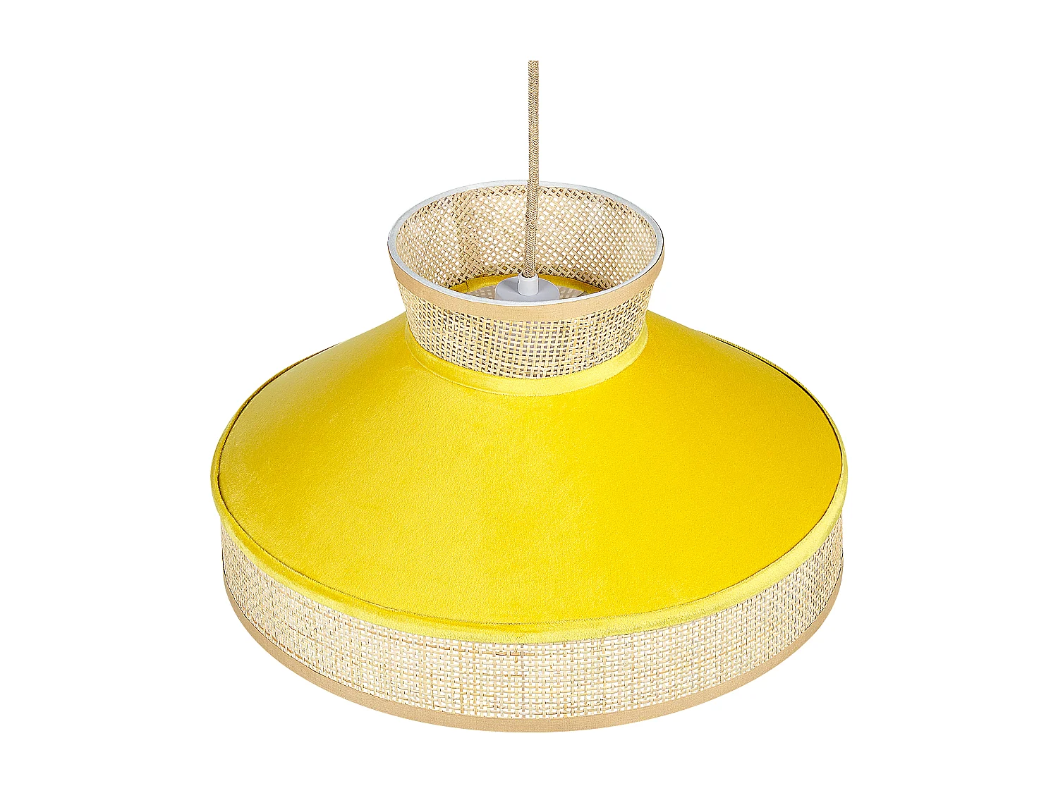 Lampadario BATALI Rattan Senape