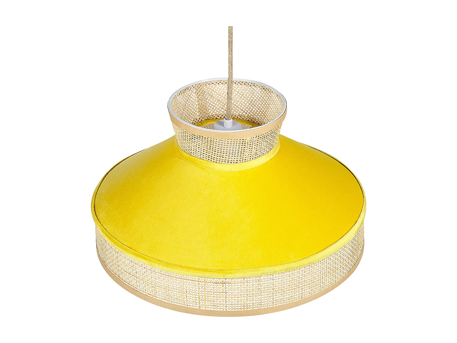 Lampadario BATALI Rattan Senape