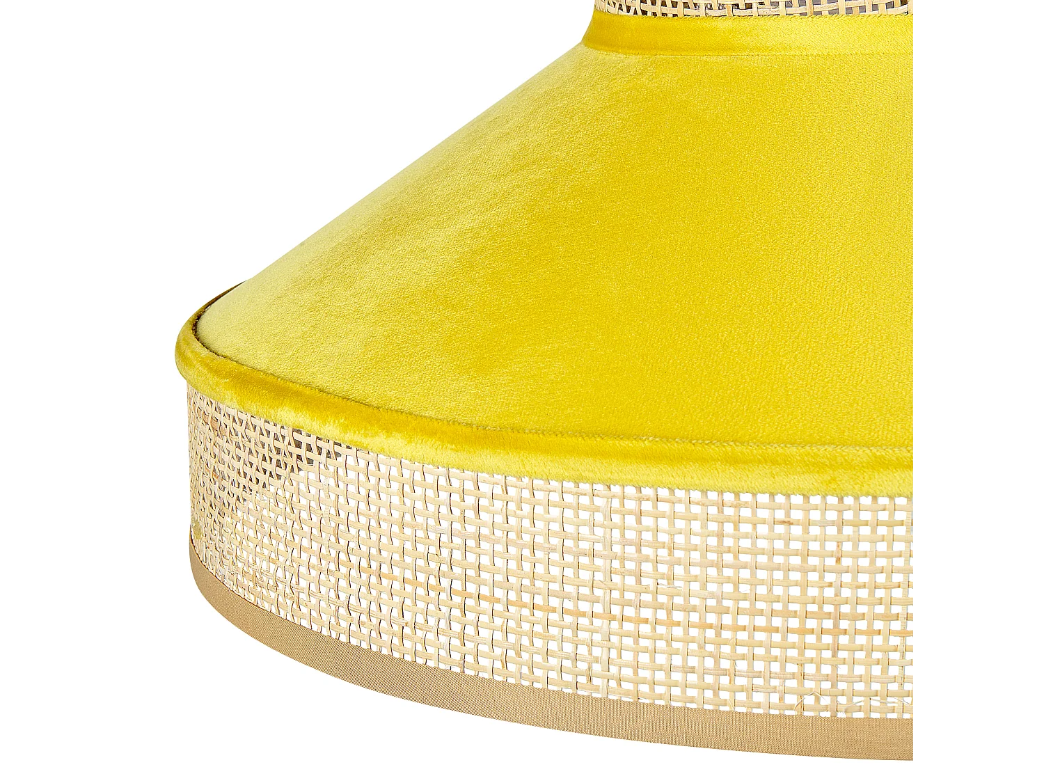 Lampadario BATALI Rattan Senape