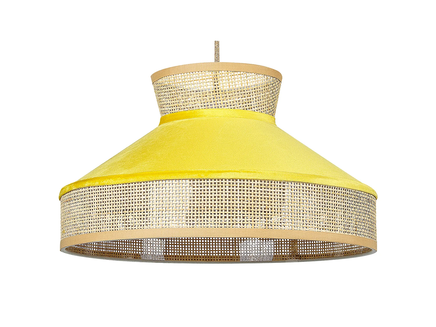 Hanglamp BATALI Rotan Mosterdgeel