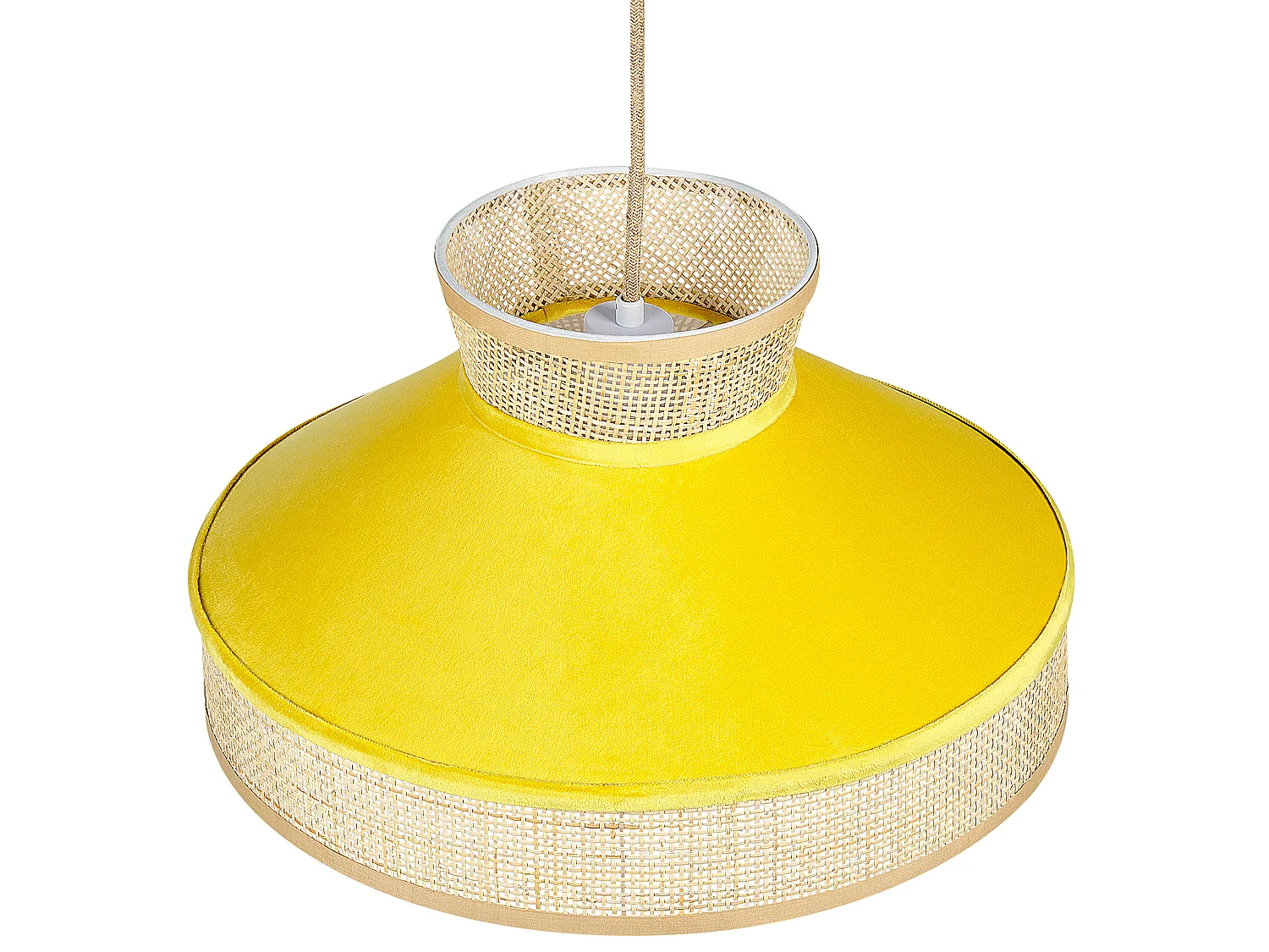 Hanglamp BATALI Rotan Mosterdgeel