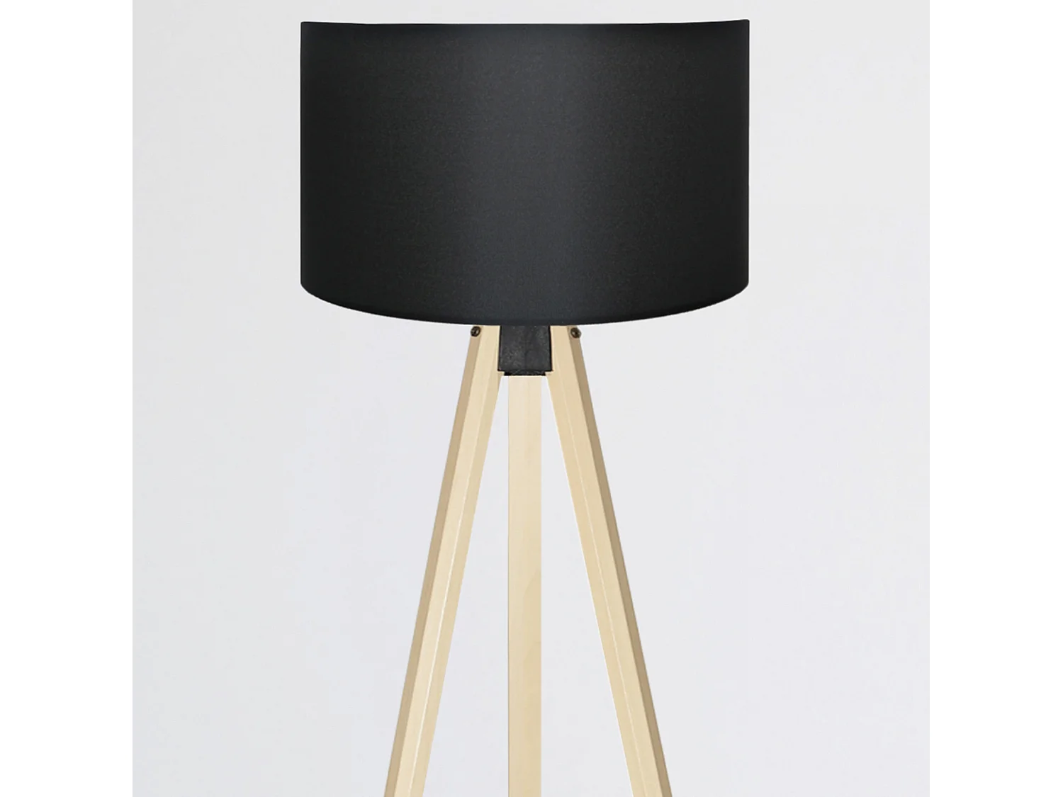 Lampadaire Newport hauteur 140 cm E27 effet bois / noir [lux.pro]