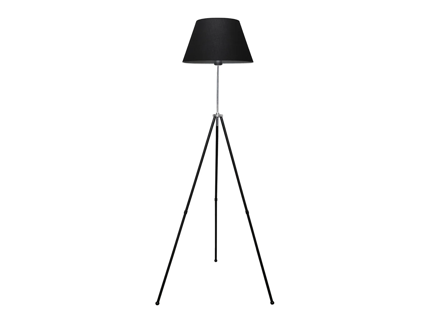 Lampadaire Livingston hauteur 150 cm E27 noir / argenté [lux.pro]