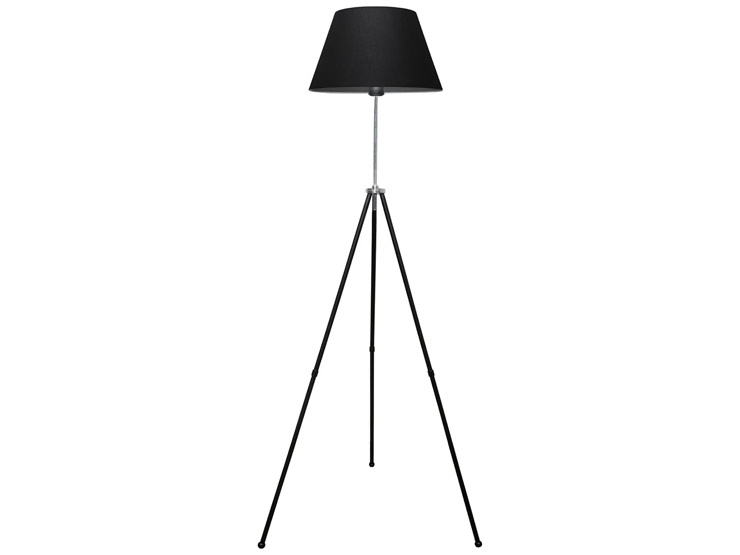 Lampadaire Livingston hauteur 150 cm E27 noir / argenté [lux.pro]