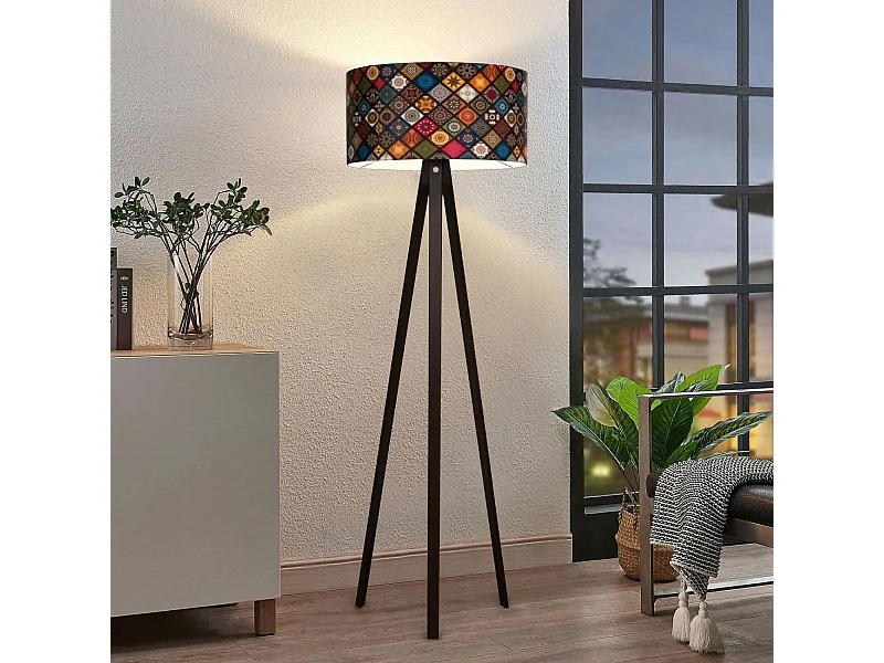 Lampadaire Newport hauteur 140 cm E27 noir / multicolore [lux.pro]