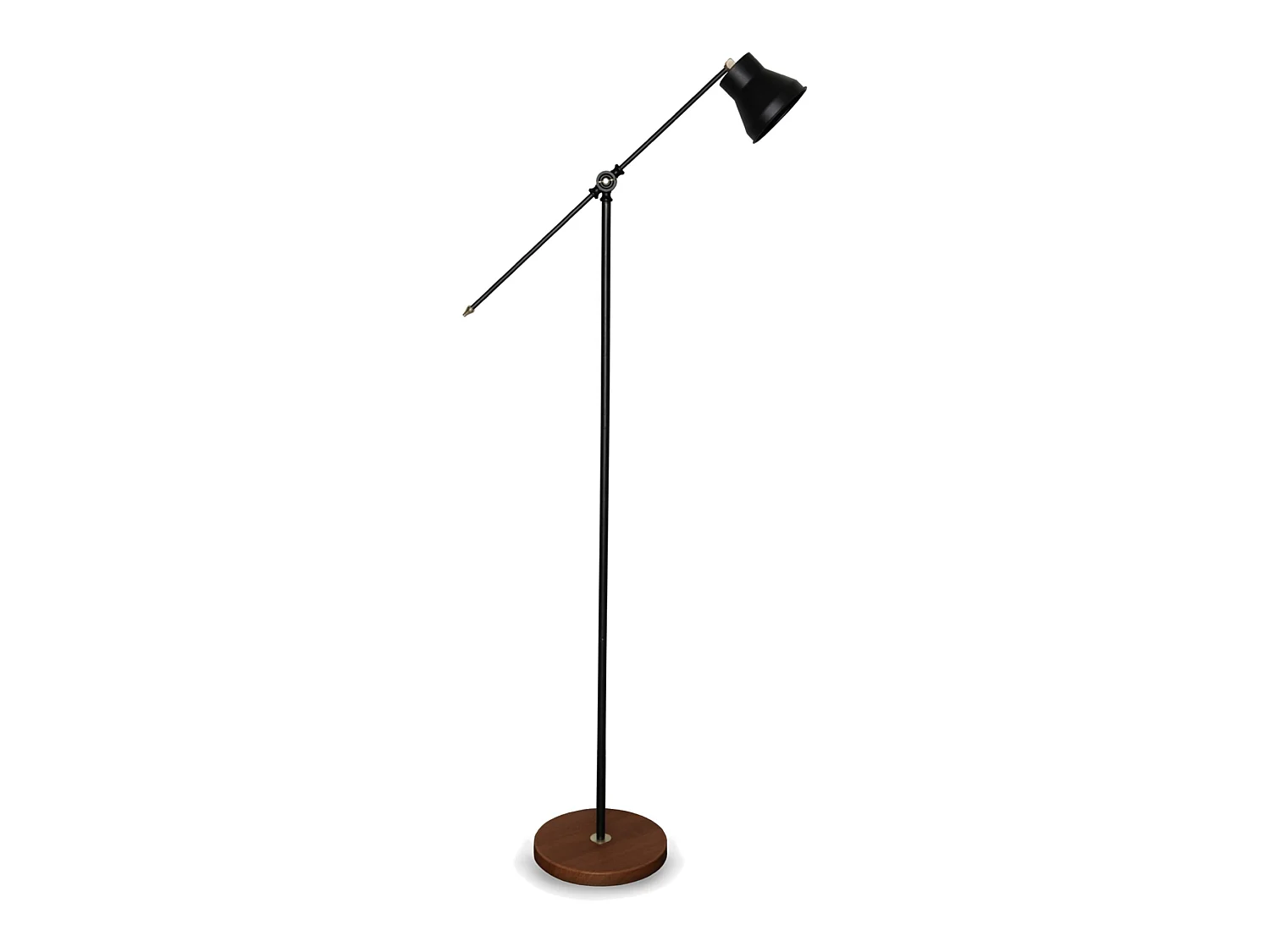 Lampadaire Peterborough hauteur 145 cm E14 effet bois / noir [lux.pro]