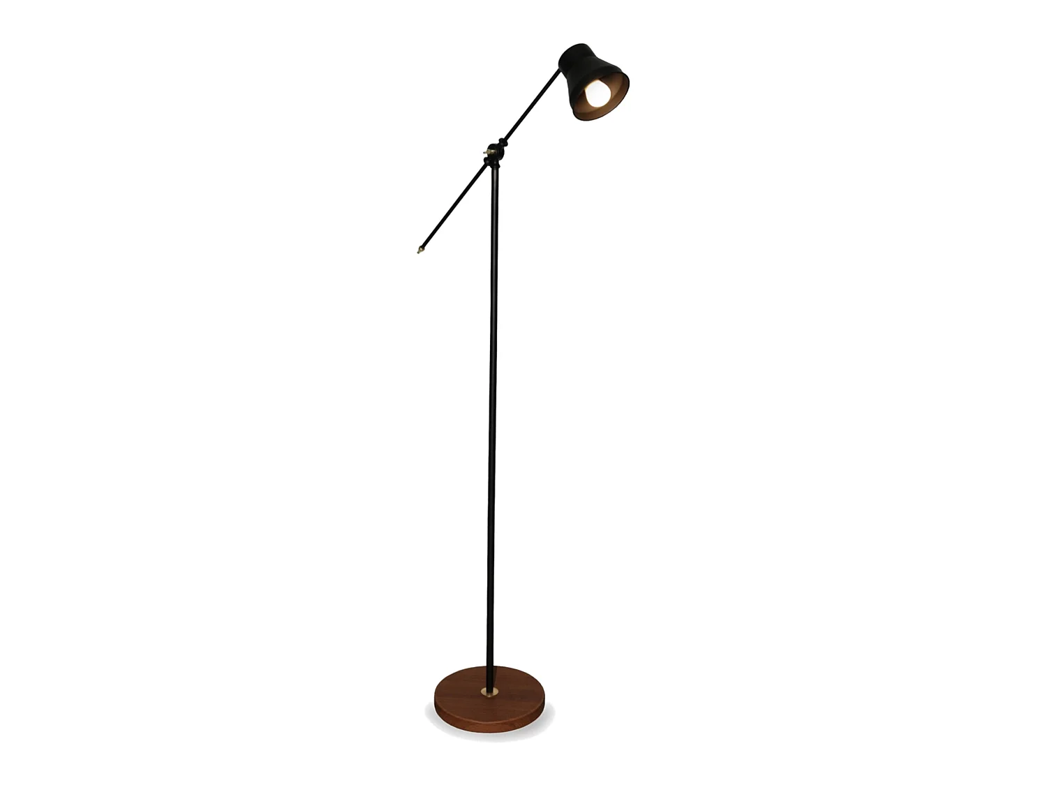 Lampadaire Peterborough hauteur 145 cm E14 effet bois / noir [lux.pro]