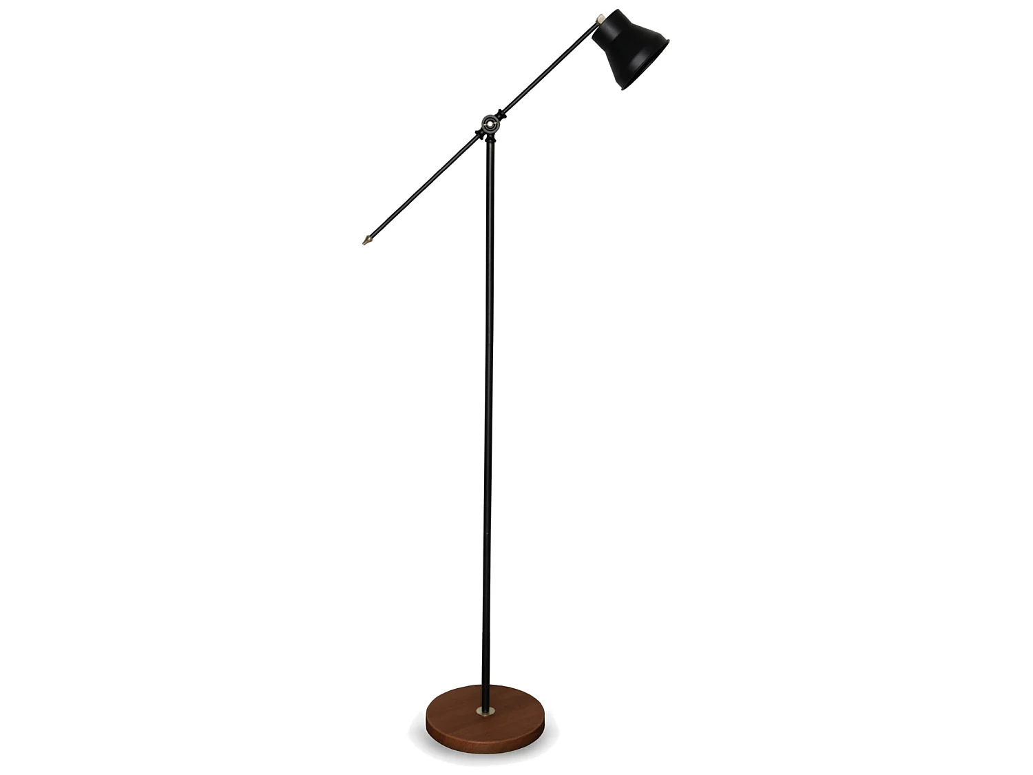 Lampadaire Peterborough hauteur 145 cm E14 effet bois / noir [lux.pro]