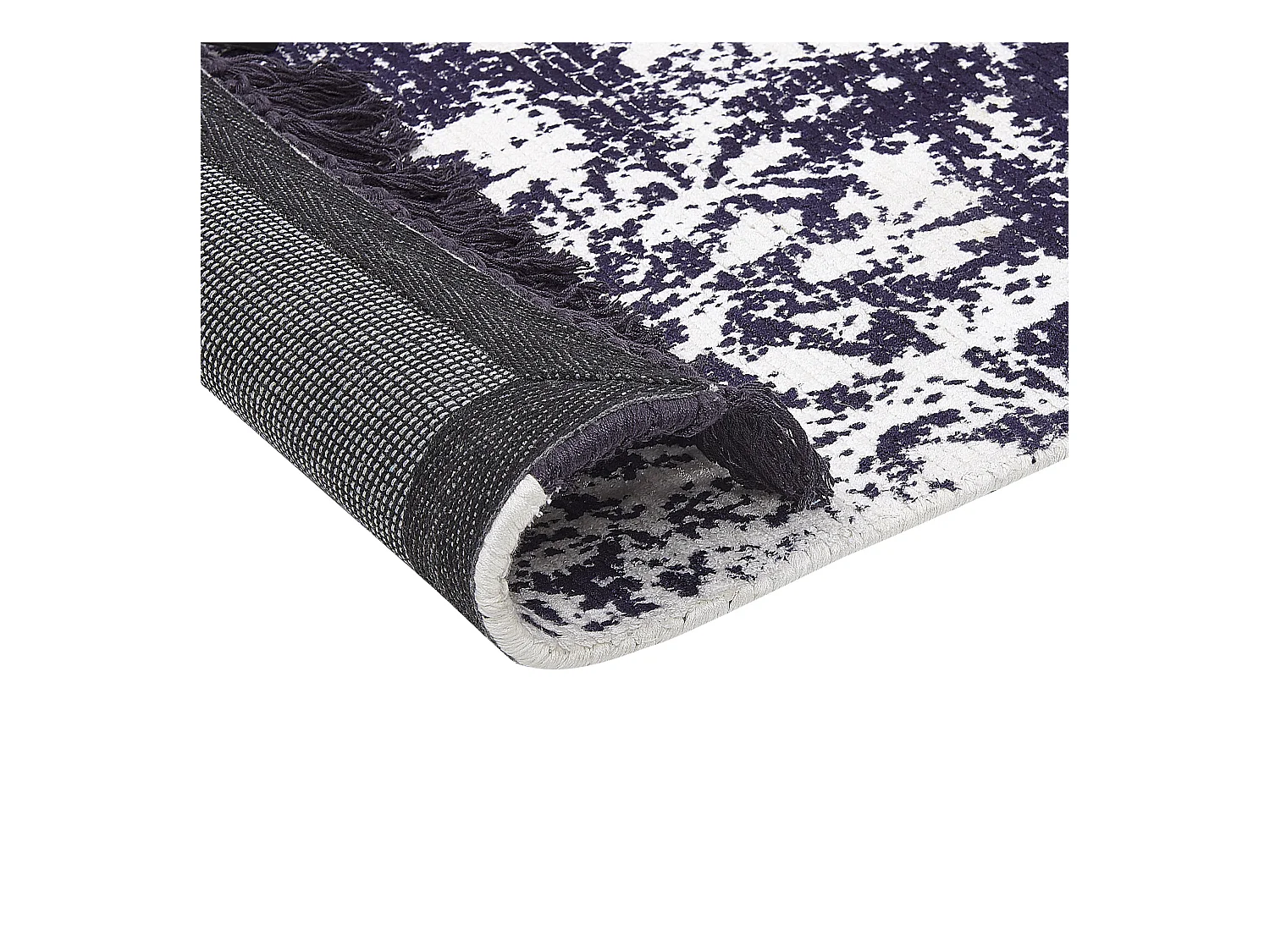 Teppich Viskose violett/weiß orientalisches Muster 160 x 230 cm Fransen Akarsu