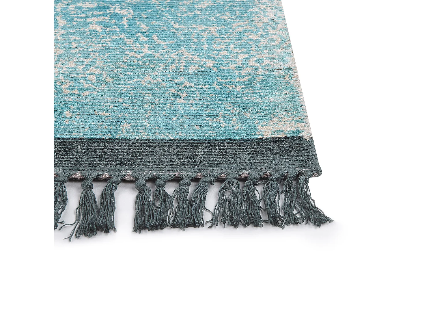 Alfombra de viscosa azul claro/beige 140 x 200 cm AKARSU