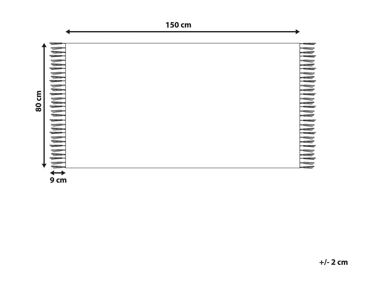 Tappeto viscosa blu e beige 80 x 150 cm AKARSU