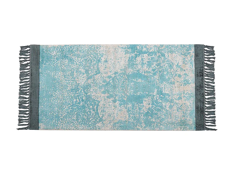 Tapis AKARSU Bleu 80 x 150 cm Soie artificielle