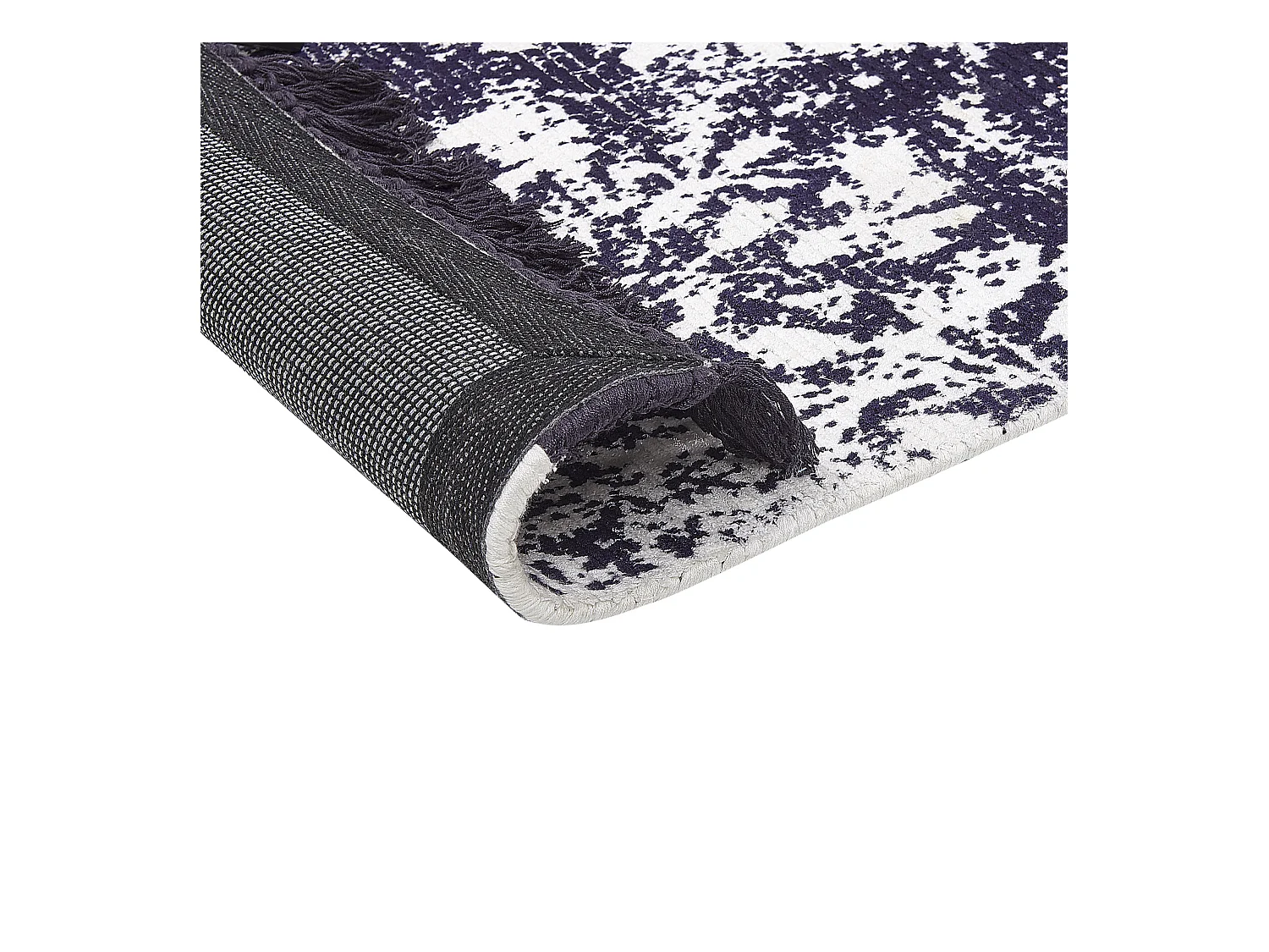 Dywan z wiskozy 80 x 150 cm fioletowy z białym AKARSU