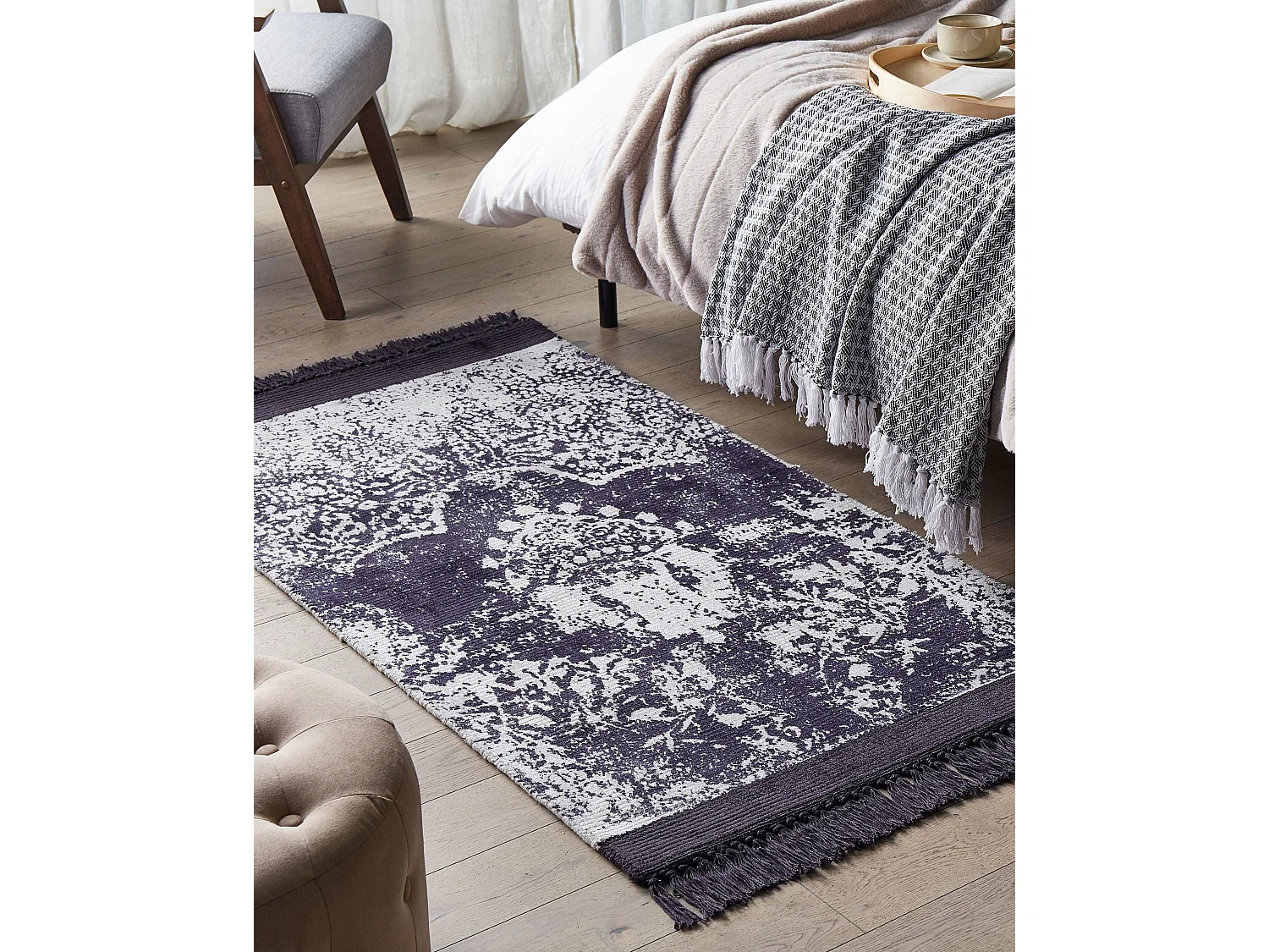 Tapis AKARSU Violet 80 x 150 cm Soie artificielle