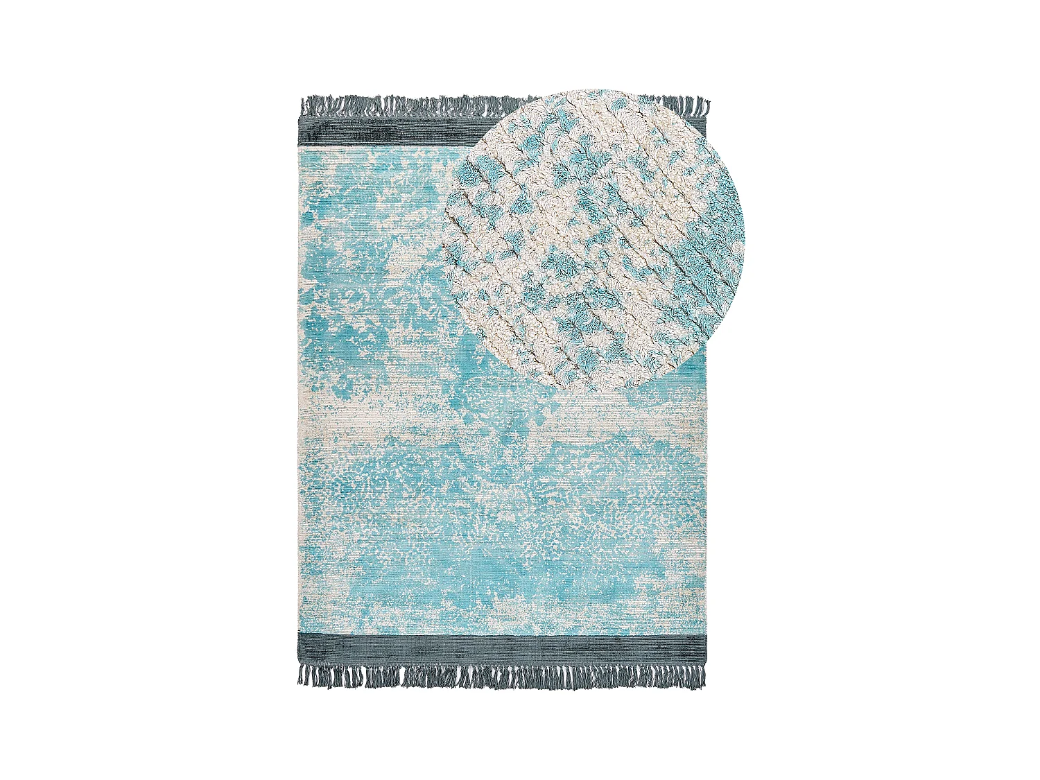 Tapis AKARSU Bleu 160 x 230 cm Soie artificielle
