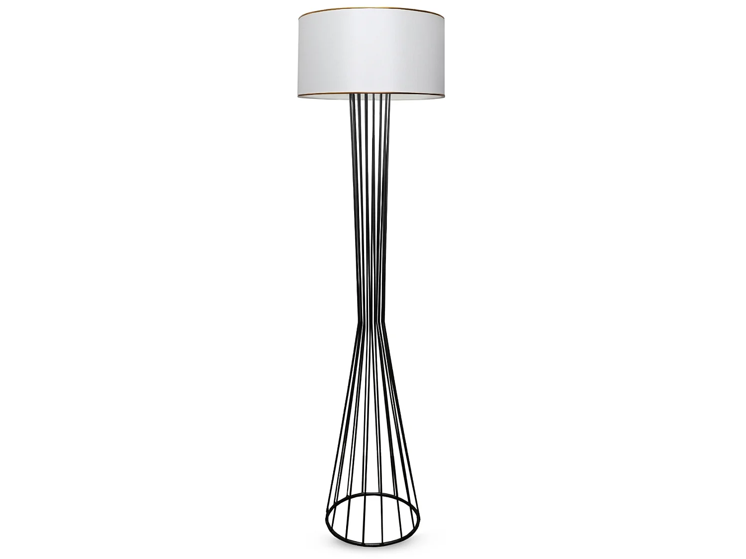 Lampadaire Newcastle hauteur 155 cm E27 noir / blanc [lux.pro]