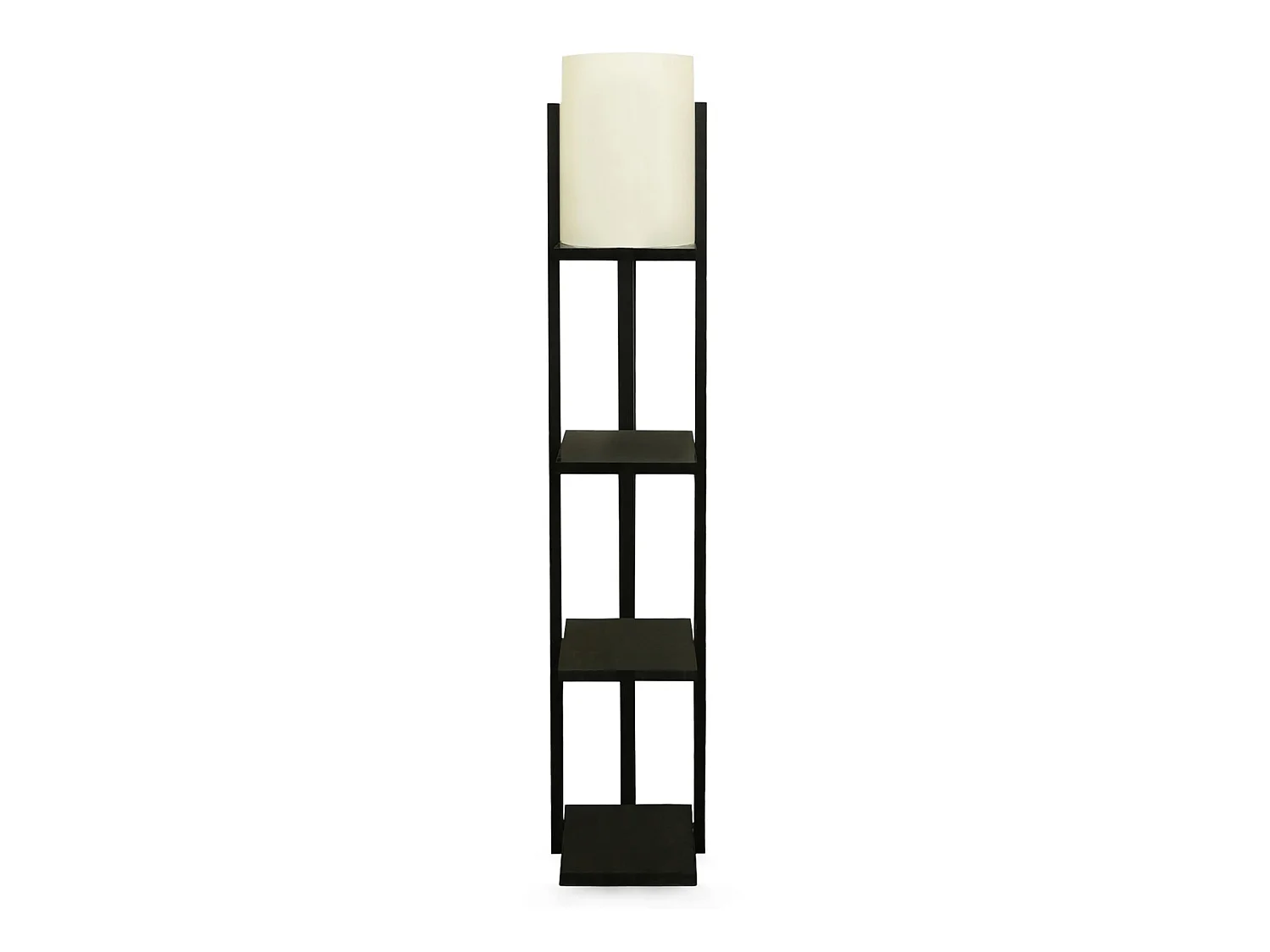 Lampadaire Rotherham avec étagère hauteur 135 cm E27 noir / crème [lux.pro]