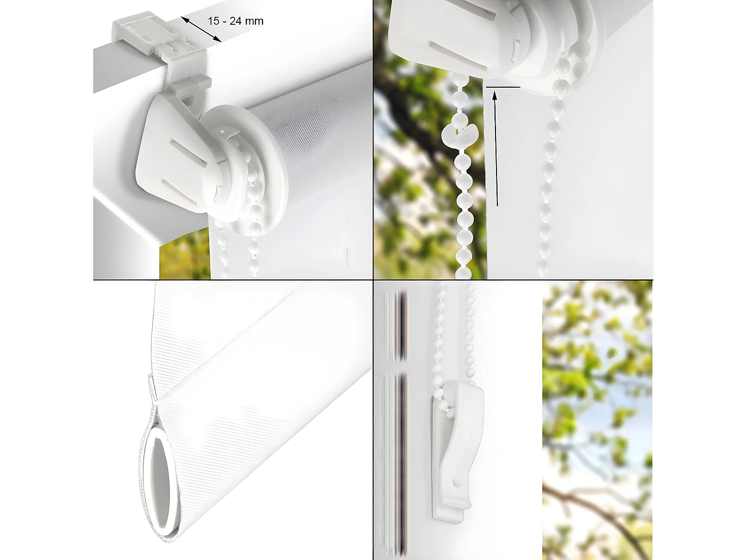 Estor enrollable blackout 80 x 150 cm Klemmfix ECD Germany