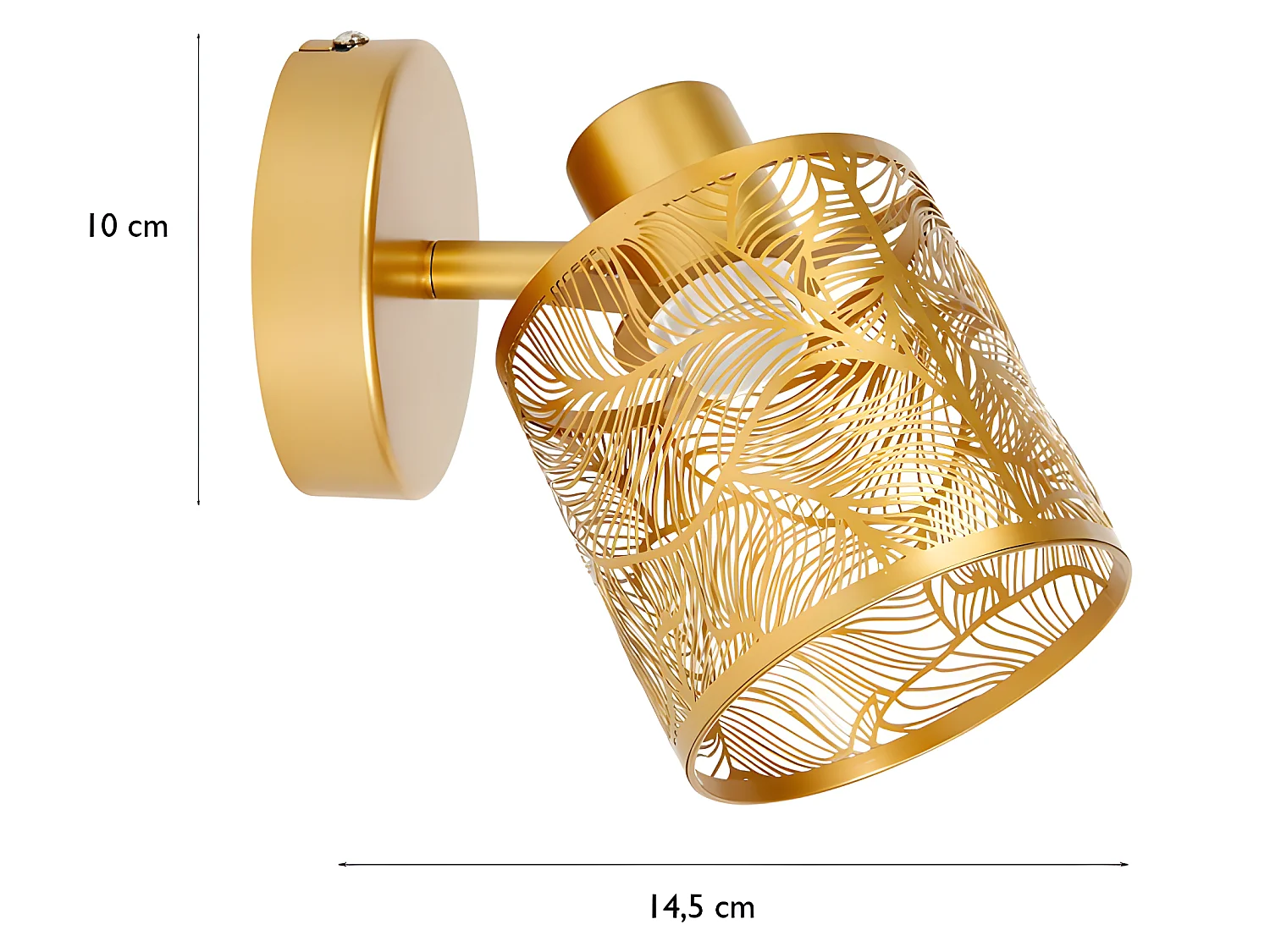 Spot Calathéa métal ajouré doré Ostaria