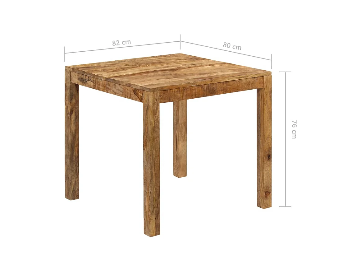 Table de salon salle bois marron 82 x 80 x 76 cm 0902173
