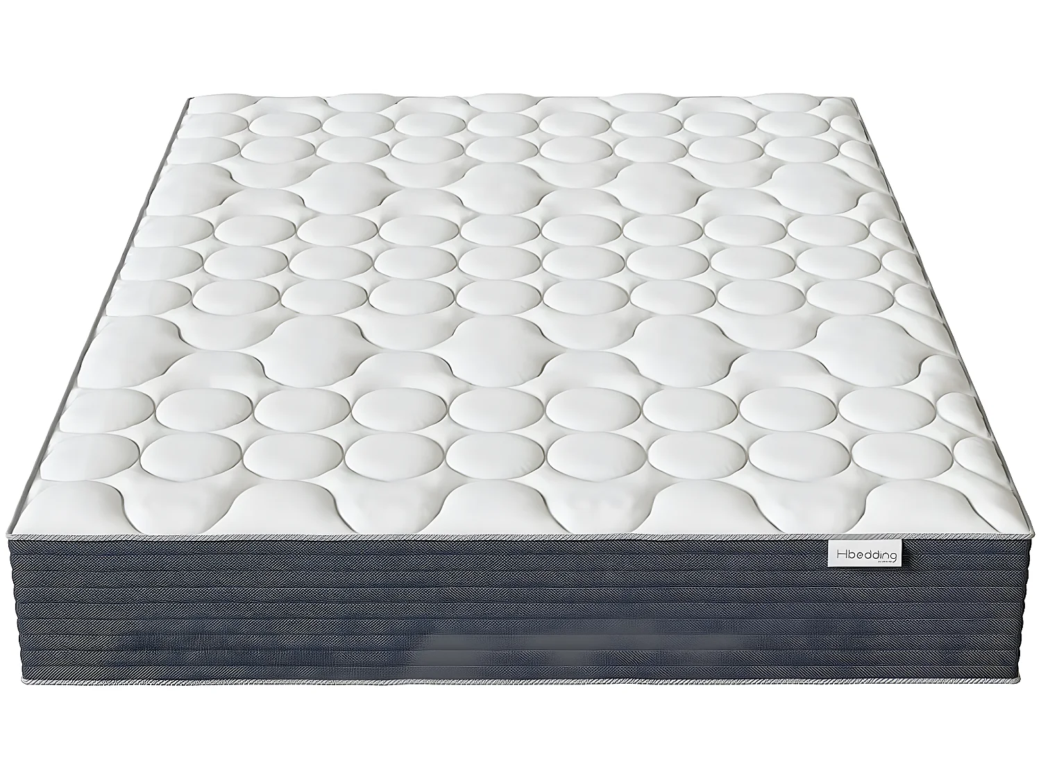 Ensemble matelas ressorts ensachés + sommier 140x190cm Spring Plus Hbedding - Mousse haute densité et ressorts ensachés