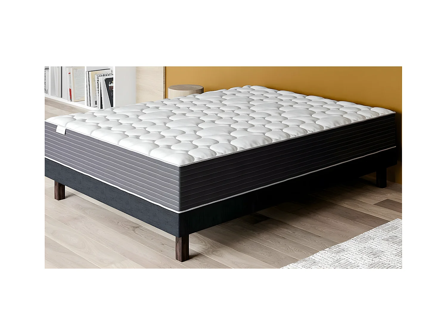 Matelas ressorts ensachés 140x190 Spring Plus Hbedding - Mousse à mémoire de forme et ressorts ensachés