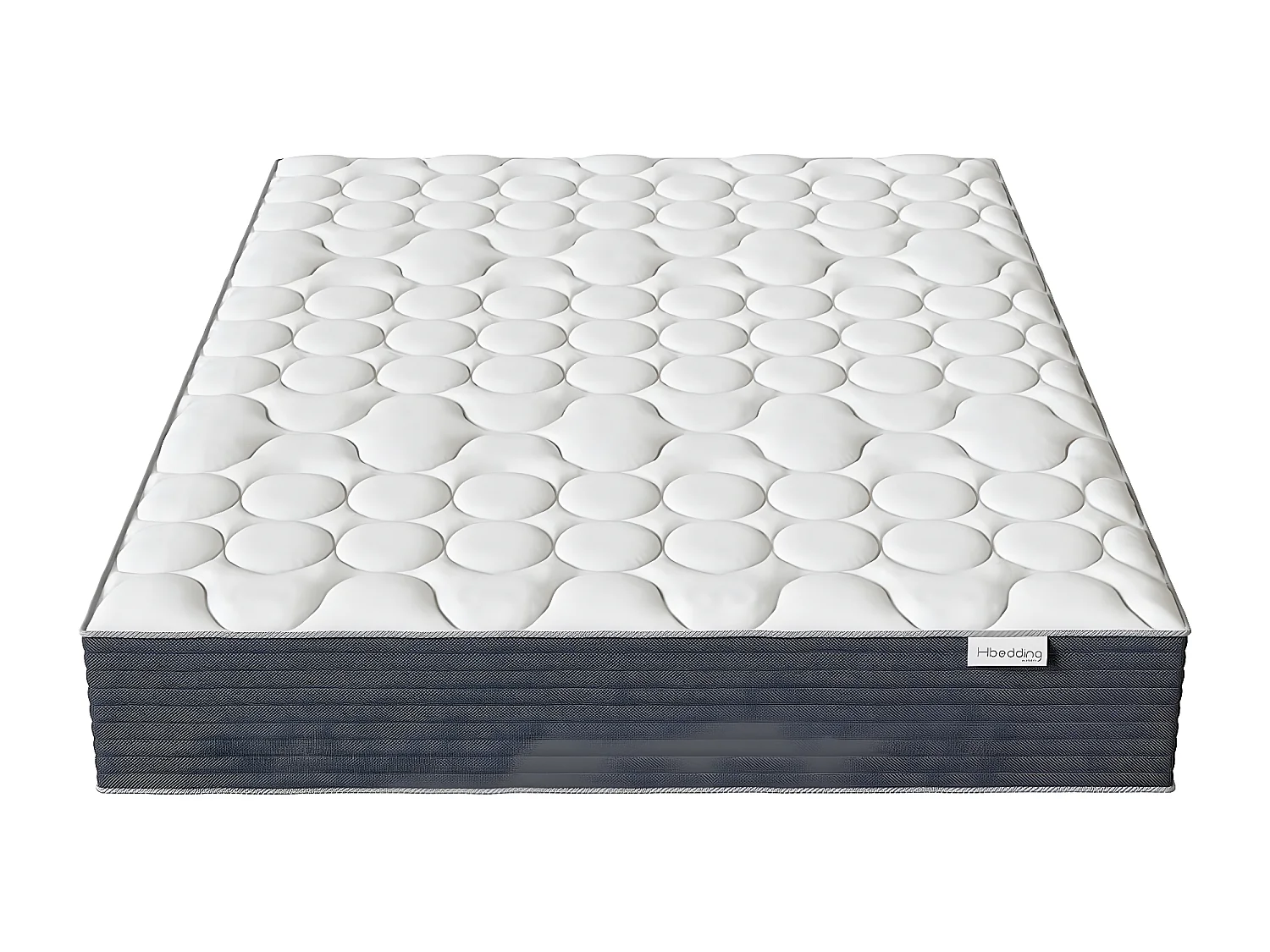 Matelas ressorts ensachés 140x190 Spring Plus Hbedding - Mousse à mémoire de forme et ressorts ensachés