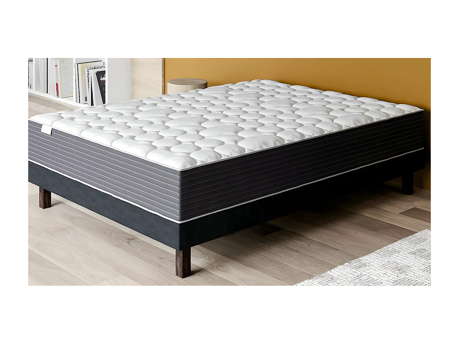 Matelas ressorts ensachés 140x190 Spring Plus Hbedding - Mousse à mémoire de forme et ressorts ensachés