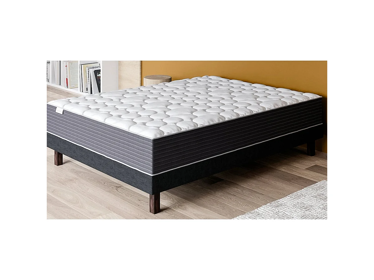Matelas ressorts ensachés 140x190 Spring Plus Hbedding - Mousse à mémoire de forme et ressorts ensachés