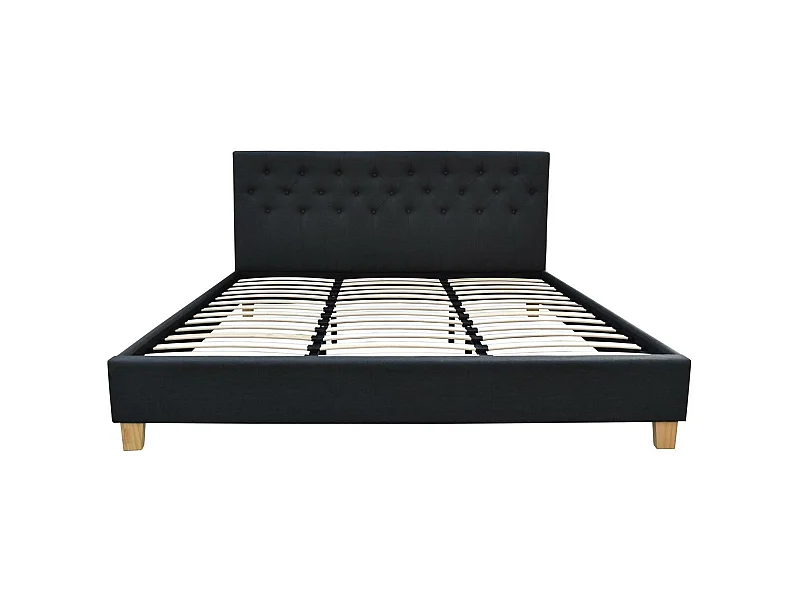 Lit "Emmy" - 180 x 200 cm - Gris foncé