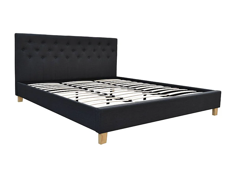 Lit "Emmy" - 180 x 200 cm - Gris foncé