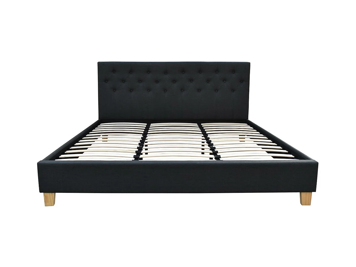 Lit "Emmy" - 180 x 200 cm - Gris foncé