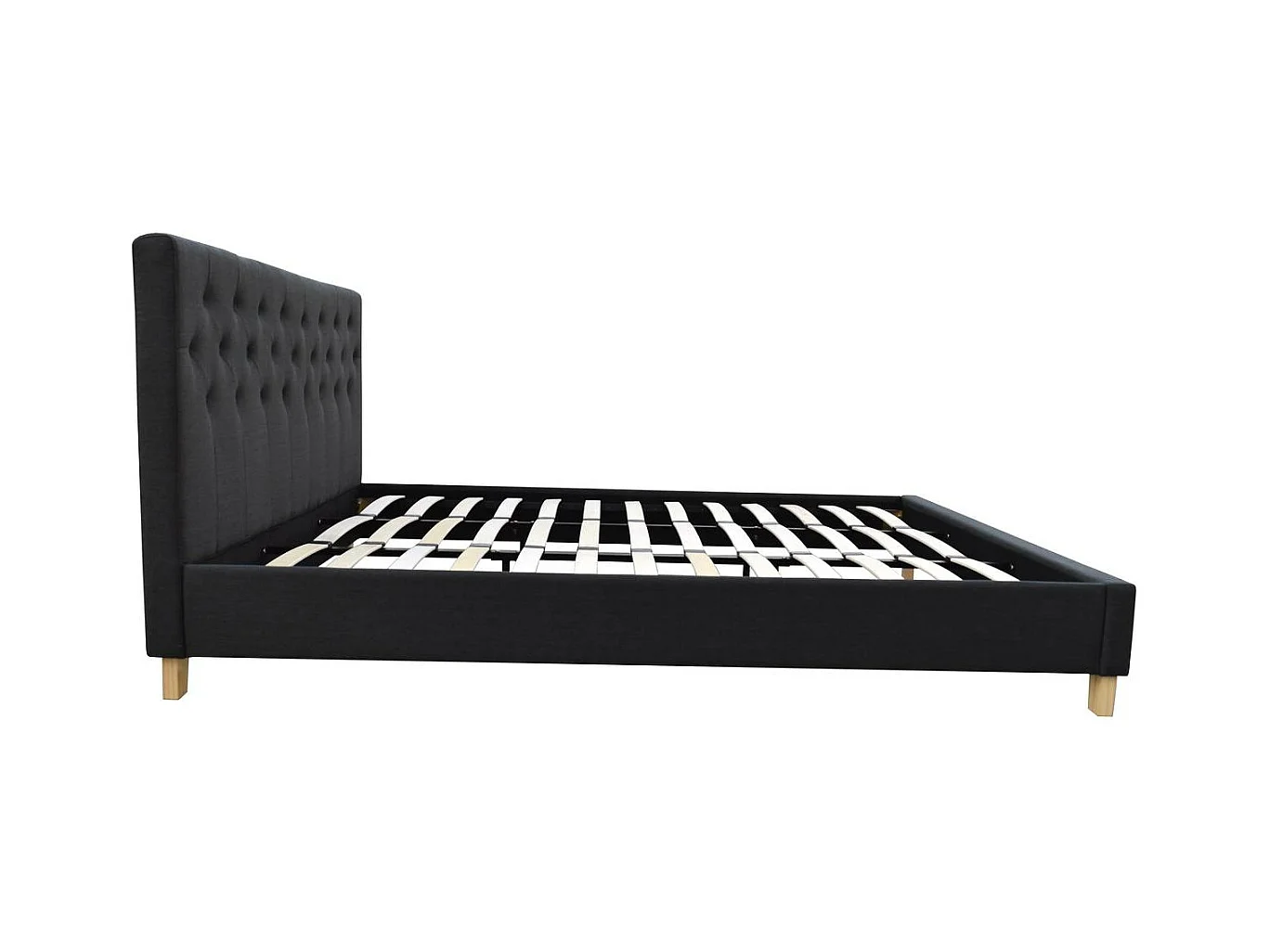 Lit "Emmy" - 180 x 200 cm - Gris foncé