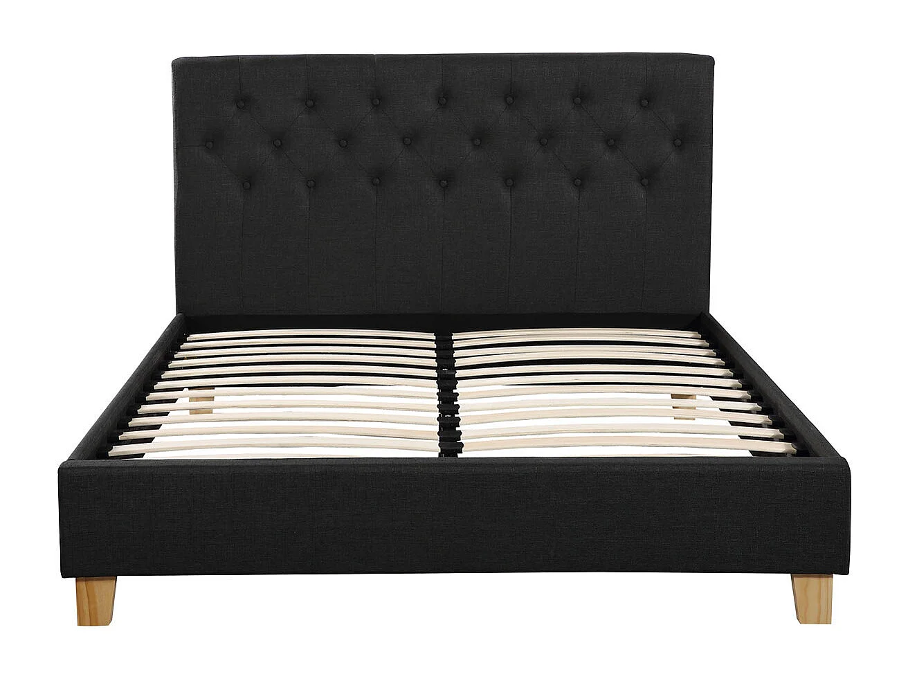 Einzelbett "Emmy" - 160 x 200 cm - Dunkelgrau