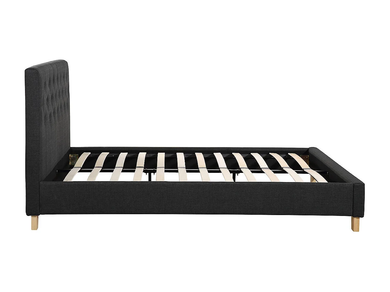 Einzelbett "Emmy" - 160 x 200 cm - Dunkelgrau