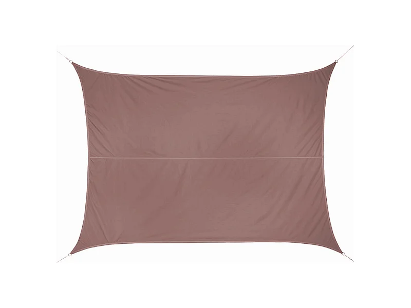 Toile solaire 3x4m Curacao taupe Hespéride - Taupe, forme rectangulaire  3 x 4m