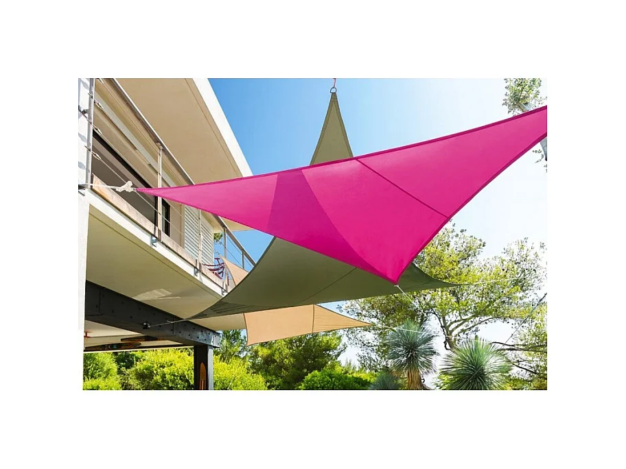 Toile solaire 3x4m Curacao taupe Hespéride - Taupe, forme rectangulaire  3 x 4m