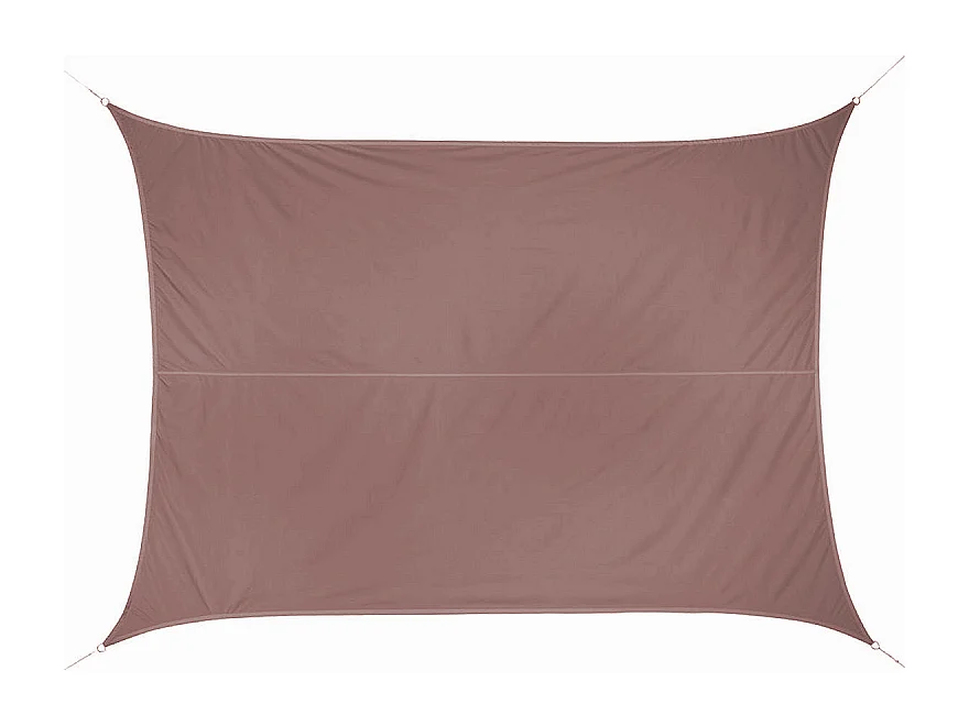 Toile solaire 3x4m Curacao taupe Hespéride - Taupe, forme rectangulaire  3 x 4m