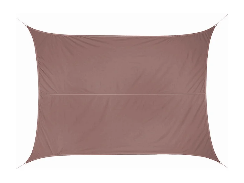 Toile solaire 3x4m Curacao taupe Hespéride - Taupe, forme rectangulaire  3 x 4m