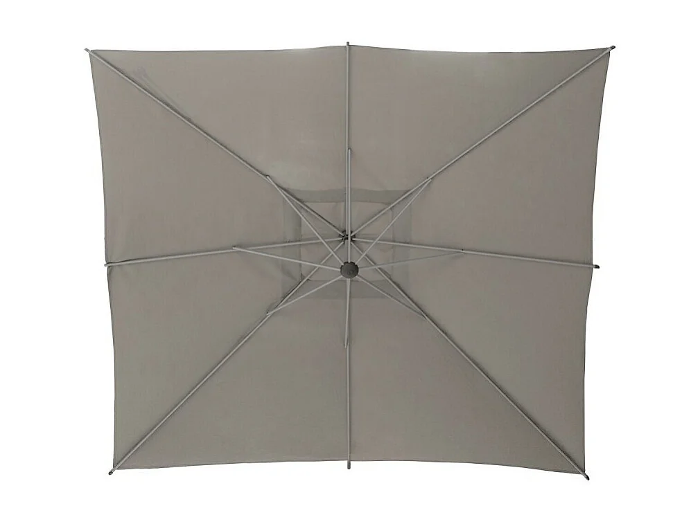 Parasol décentré carré Manoa taupe Hespéride