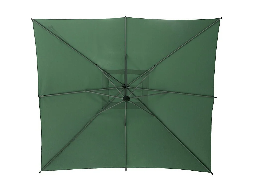 Parasol décentré carré Manoa vert olive Hespéride