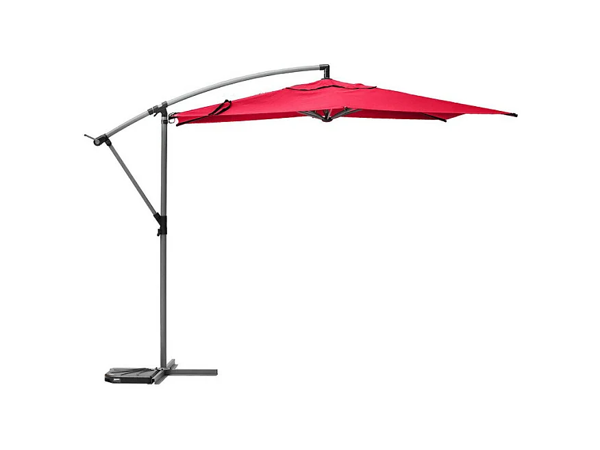 Parasol décentré rond Manoa grenade Hespéride