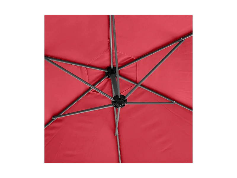 Parasol décentré rond Manoa grenade Hespéride