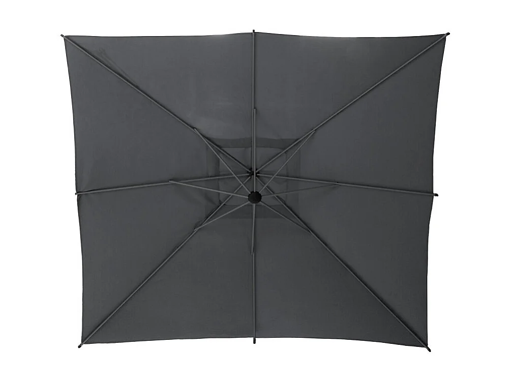 Parasol décentré carré Manoa ardoise Hespéride